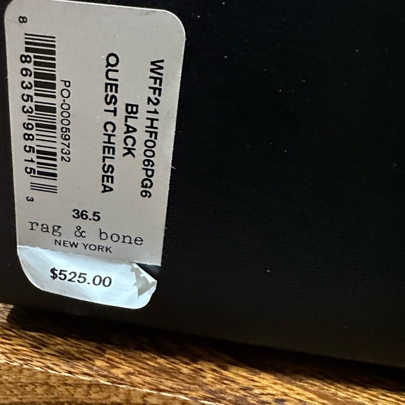 Rag & Bone Chelsea boot worn a few times but too small - Black w/ silver studs. - Picture 5 of 6